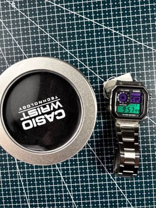 Reloj Casio AE-1200 “Royale” Mod – Verde/Morado