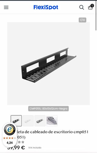 Bandeja organizador cables aluminio