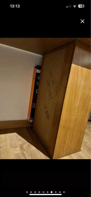 Escritorio de esquina madera y metal