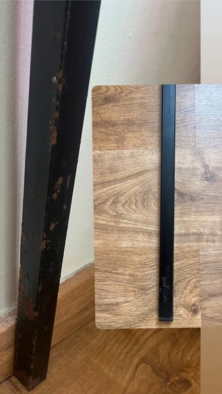Escritorio de esquina madera y metal