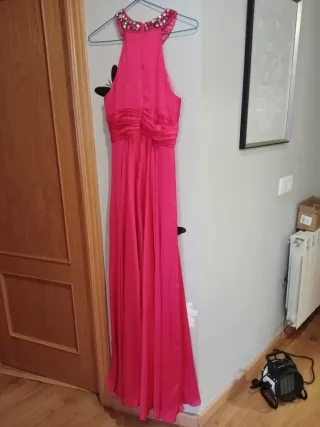 Vestido fiesta rosa talla 38