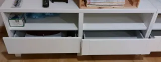 Mueble bajo 2 estanterías y 2 librerías