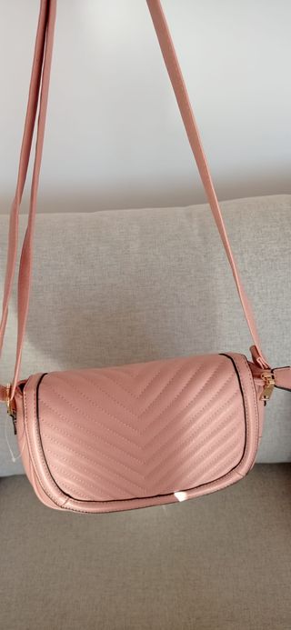 Bolso de hombro bandolera rosa