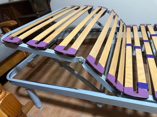Cama articulada madera y metal