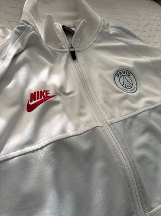 Sudadera PSG Nike Blanca y Gris