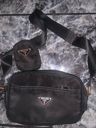 Bolso Prada Negro Nylon con Neceser