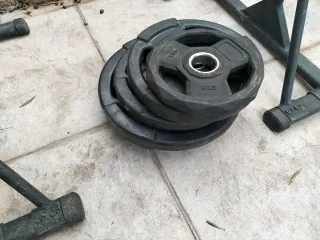 Rack musculación y banco