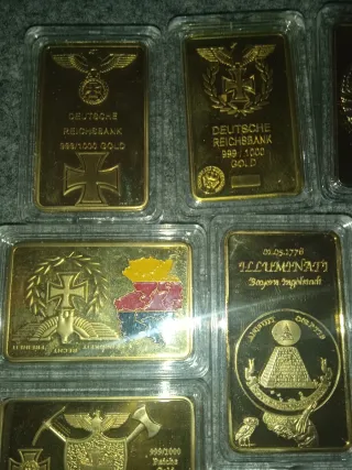 11 Monedas chapadas Colección Encapsuladas