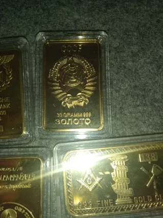 11 Monedas chapadas Colección Encapsuladas