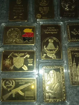 11 Monedas chapadas Colección Encapsuladas