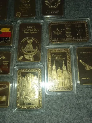 11 Monedas chapadas Colección Encapsuladas