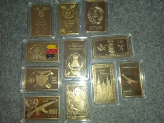 11 Monedas chapadas Colección Encapsuladas