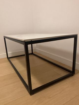 Mesa centro mármol y metal 1m