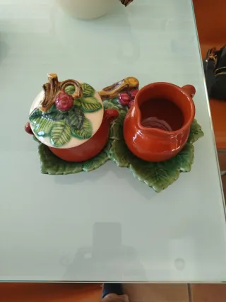 Juego de té cerámica adorno