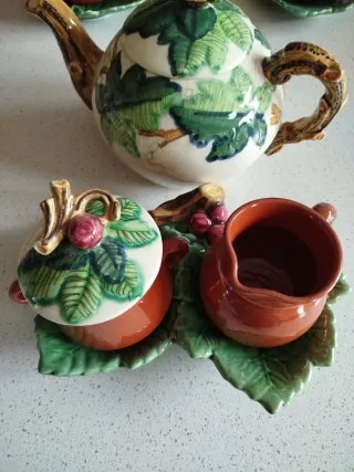 Juego de té cerámica adorno