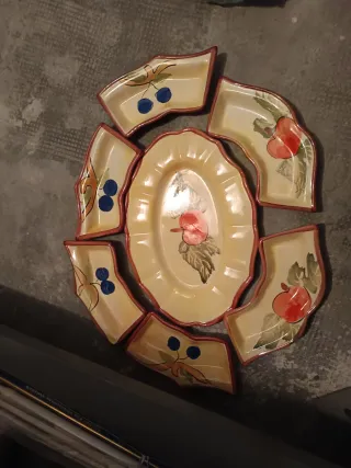 Antipastiera ceramica decorata frutta
