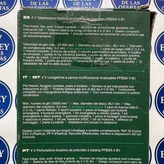 Taladradora Lijadora Recargable Parkside 4V