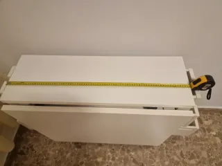 Mesa auxiliar plegable blanca