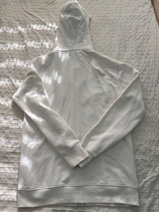 Sudadera con cremallera Pull and Bear blanca