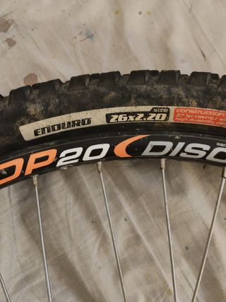 Rueda 26 delantera Alexrims DP20 Disc Con neumatic