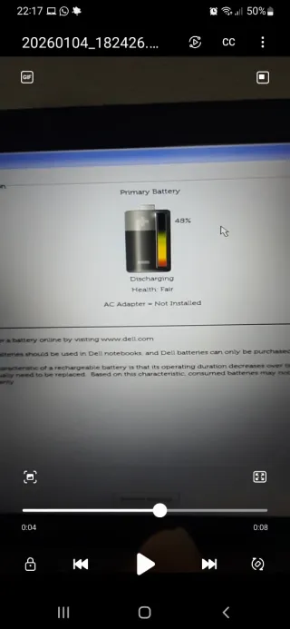 Batería Original Dell Modelo 3HWPP Li-ion usada