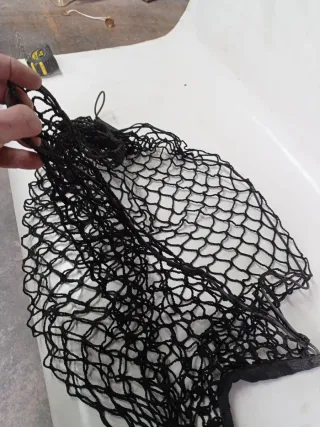 Bolsa de red de cuerda negra