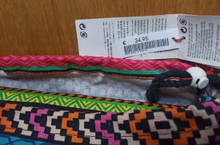 Hamaca de tela multicolor