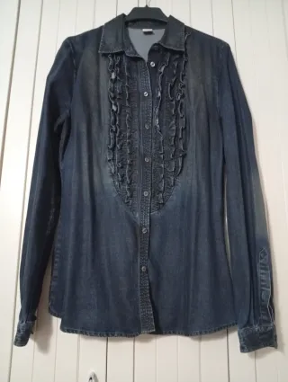 Blusa Hugo Boss Denim con Volantes