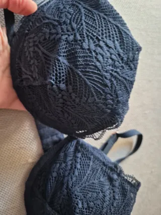 Sujetador Woman Secret azul marino Encaje