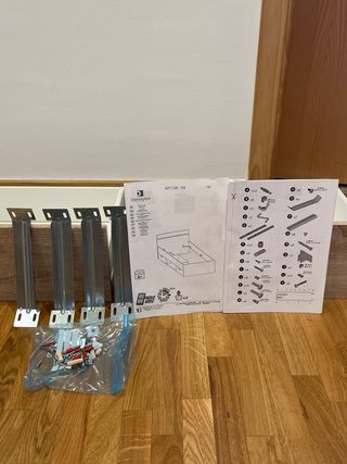 Cama 90x200 con 2 cajones