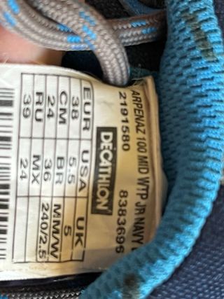 Botas montaña Decathlon Quechua T.38 Waterproof