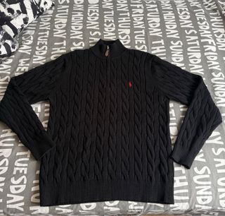 Polo Ralph Lauren Jersey Cable Knit Negro