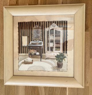 Cuadro decorativo baño vintage