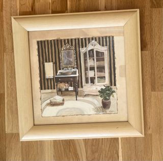 Cuadro decorativo baño vintage