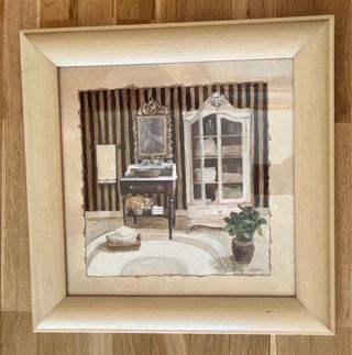 Cuadro decorativo baño vintage