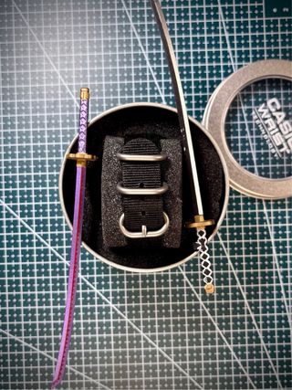 Casio World Time Mod Filtro Púrpura + NATO Negra