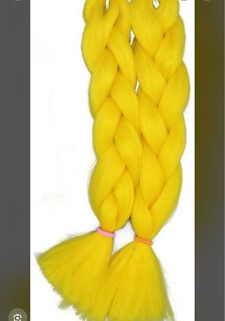 Vendo 4 Extensiones de Cabello Trenzado Amarillo