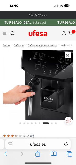 Cafetera Superautomática Ufesa Supreme Barista