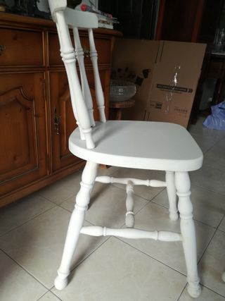 2 Sillas Rústicas Madera Pintadas