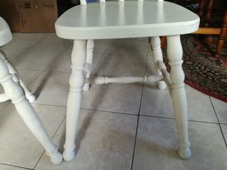 2 Sillas Rústicas Madera Pintadas