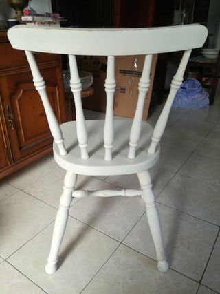 2 Sillas Rústicas Madera Pintadas