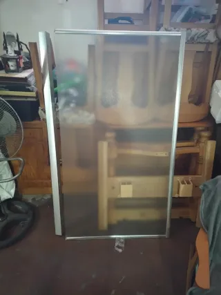 Mampara de ducha cristal y metal