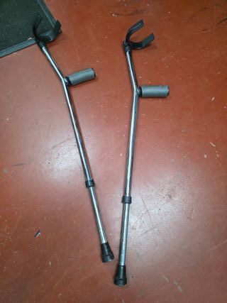 Muletas de hierro cromado ajustables
