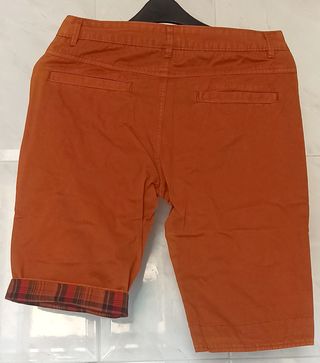 Pantalón corto naranja, bajo reversible + Cinturón