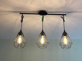 Lámpara Colgante Negra Metálica Diseño Jaula