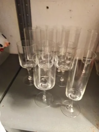 Set 12 Calici Bicchieri Vetro