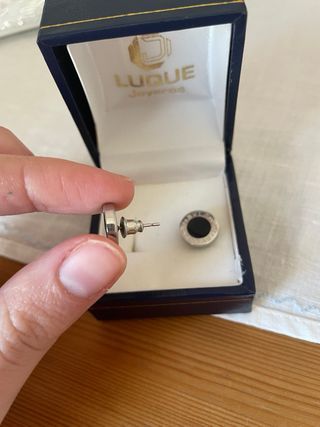 Pendientes Bvlgari Plata y Ónix