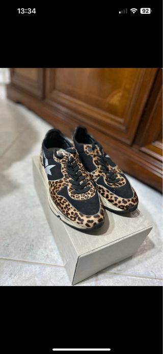 Scarpe Golden Goose leopardate, usate due volte.