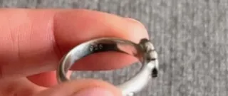 Anillo Plata Tous Mariposa Negro,talla 12