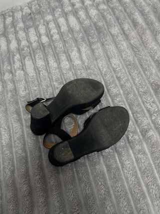 Sandalias Tacón Negras Talla 38